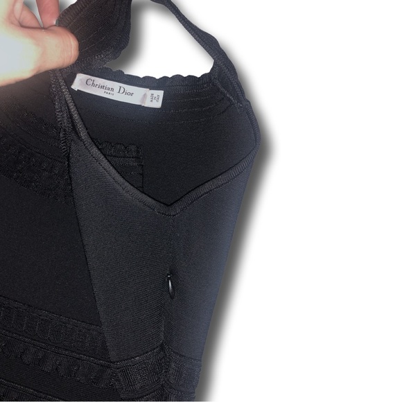 Christian Dior John Galliano Y2K Coquette Black Knit Lace layered Mini Dress - Picture 10 of 16